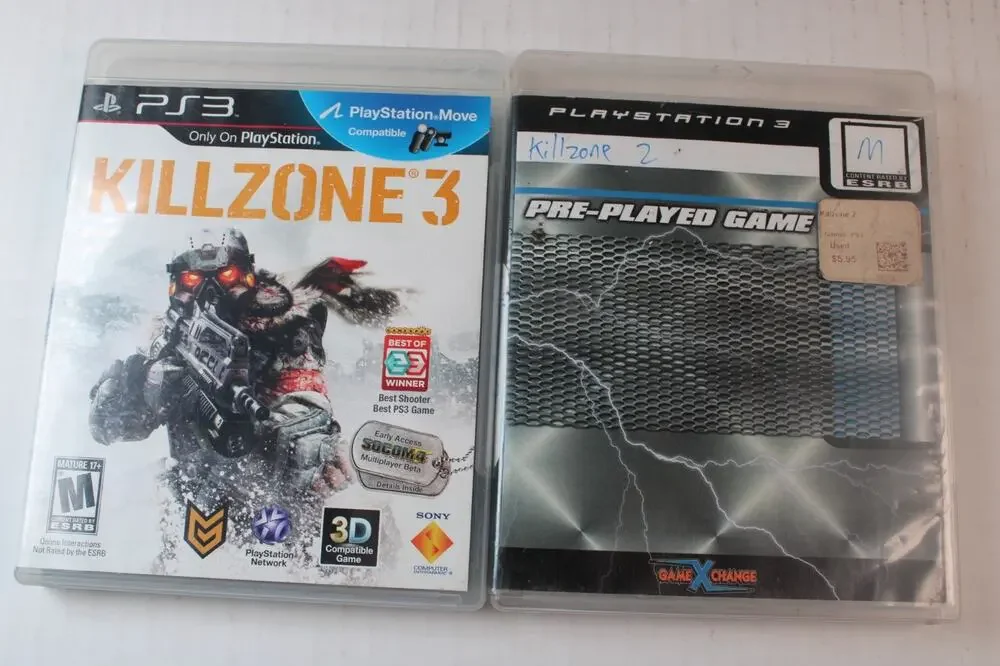Killzone 2 & Killzone 3 Bundle (Sony PlayStation 3 PS3, 2009) Authentic, tested